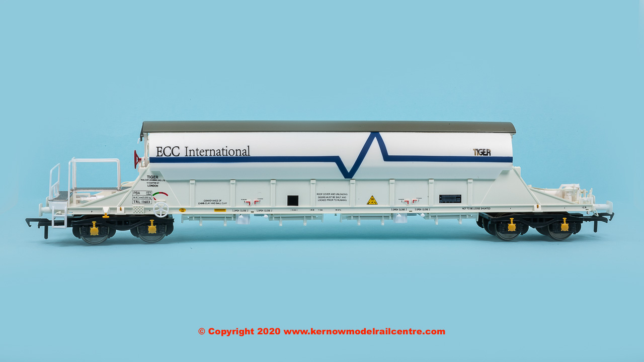 E87011 EFE Rail PBA TIGER China Clay Wagon number TRL 11603 in ECC International (white) livery and pristine finish